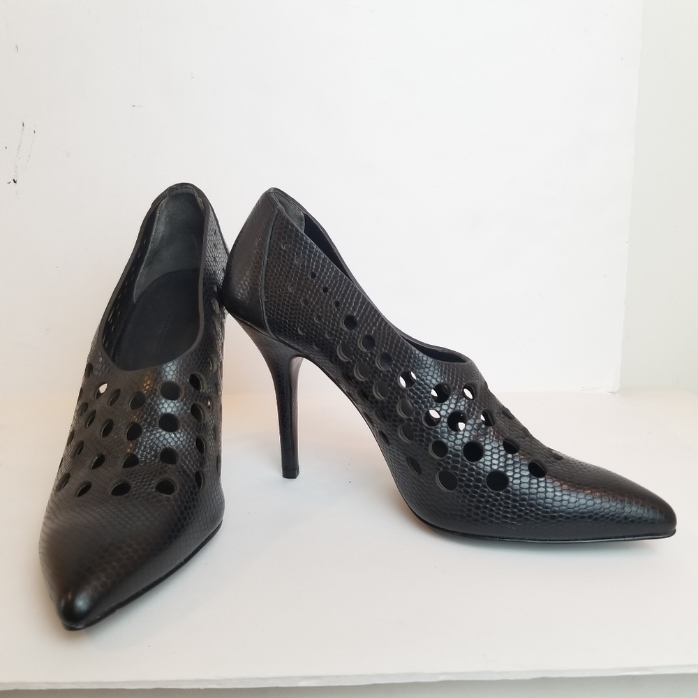 Alexander Wang Black Perforated Ankle Booties - Picture 6 of 8